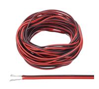 sourcing map 18 Gauge Wire 2 Conductor Electrical Wire 65.6FT Red Black Cable Tinned Copper/Flexible/Silicone Stranded Cord for LED Strip Lamps Lighting Automotive