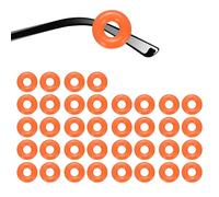 sourcing map 18 Pairs Glasses Ear Grip 0.44" Silicone Ring Type Anti-Slip Ear Hook Eyewear Retainer Eyeglass Temple Tips Sleeve Retainer for Glasses Sunglasses Sports Eyeglasses, Orange