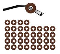 sourcing map 18 Pairs Glasses Ear Grip 0.52" Silicone Ring Type Anti-Slip Ear Hook Eyewear Retainer Eyeglass Temple Tips Sleeve Retainer for Glasses Sunglasses Sports Eyeglasses, Brown