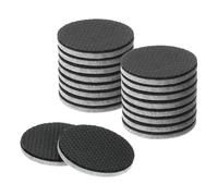 sourcing map 18 Pcs Felt & EVA Furniture Pads, 1 3/4" (45mm) Round Furniture Feet Wood Floor Protectors Self Adhesive for Protecting Hardwood Floors, Table Legs and Chair Legs, Gray+Black