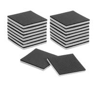 sourcing map 18 Pcs Felt & EVA Furniture Pads, 1 3/4" (45mm) Square Furniture Feet Wood Floor Protectors Self Adhesive for Protecting Hardwood Floors, Table Legs and Chair Legs, Gray+Black