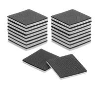sourcing map 18 Pcs Felt & EVA Furniture Pads, 1 5/8" (40mm) Square Furniture Feet Wood Floor Protectors Self Adhesive for Protecting Hardwood Floors, Table Legs and Chair Legs, Gray+Black