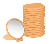 sourcing map 18 Pcs Round Compact Mirror Bulk, Mini Pocket Folding Makeup Mirrors Small Portable Makeup Stuffs for Purse, Women Girls Travel Daily Use Party Gifts, Orange Red