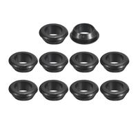 sourcing map 18 Pcs Rubber Grommets, 16mm ID 20mm Drill Hole Double Sided Hollow Firewall Hole Plugs Round Electrical Wiring Gasket, Black
