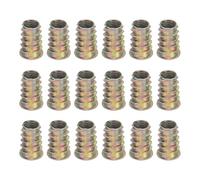 sourcing map 18 Pcs Threaded Inserts for Wood, Zinc Alloy M10 Thread Inserts Nuts Hex Socket Drive Screw 22.5mm Length for Furniture, Cabinet, Tables and Chairs