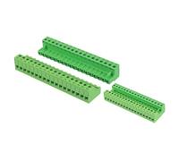 sourcing map 18 Pin 5mm 0.2 Inch Pitch PCB Mount Screw Terminal Block Connector Male Female, Green