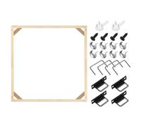 sourcing map 18 x 18 Inches Canvas Stretcher Bars, Wood Canvas Frame Kit Canvas Stretcher Frames DIY Stretcher Bars for Oil Paintings Prints Posters Home Decor
