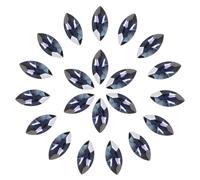 sourcing map 180 Pcs Horse Eye Shape Rhinestones, 3 x 6 mm Point Back Rhinestone Beads for Jewelry Making Crafts Costume Crystal Embellishments, Dark Blue