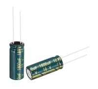 sourcing map 1800uF 16V 10x10mm Electrolytic Capacitor, Radial Leads Aluminum Capacitors for TV, LCD Monitor, VCD, 18pcs