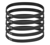 sourcing map 180mm GT-2 Timing Belt, 5pcs 6mm Width 2mm Pitch 3D Printing GT-2 Timing Belt Closed Loop Rubber, Black