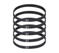 sourcing map 186mm GT-2 Timing Belt, 5pcs 6mm Width 2mm Pitch 3D Printing GT-2 Timing Belt Closed Loop Rubber, Black