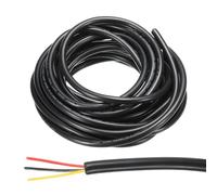 sourcing map 18AWG Electrical Wire 3 Conductors 16FT/5m Power Cable Flexible Extension Signal Signal Cable Black for LED Strips Lamps Lighting Power Supply