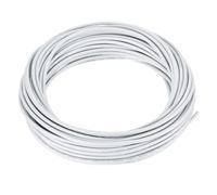 sourcing map 18AWG Stranded PVC Hookup Wire, UL1015 600V 15m/50ft Tinned Copper Electrical Wire White 221 F for Internal Connecting