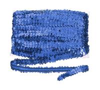 sourcing map 18m x 2cm Elastic Sequins Trim Flat Stretchy Sequin Strip Paillette Fabric Ribbon Band for DIY Crafts Sewing Dress Sapphire Blue