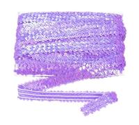 sourcing map 18m x 3cm Elastic Sequins Trim Flat Stretchy Sequin Strip Paillette Fabric Ribbon Band for DIY Crafts Sewing Dress Light Purple