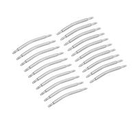 sourcing map 18mm 20mm Curved Spring Bar Pins 1.5mm Dia Stainless Steel Double Flanged End Watch Band Link Pin 20pcs