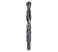 sourcing map 18mm Drill Bit 13mm Reduced Shank Round 4241 High Speed Steel Nitriding Black 118° Standard Point for Plastic Wood Copper Aluminum Iron Medium Soft Metal