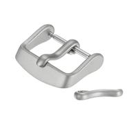 sourcing map 18mm Watch Band Replacement Buckle Stainless Steel Watch Strap Clasp Matte PVD Buckles with 2pcs Tongue, Silver
