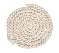 sourcing map 18mm x 11.5 Feet Beige Cotton Rope, 3 Strand Clothes Line Outdoors Twisted Braided Thick Macrame Cord for DIY Wall Hanging Plant Hanger Knotting Clothesline
