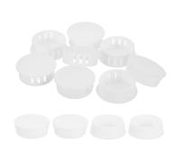 sourcing map 18Pcs 28mm(1-1/8") Nylon Hole Plugs, Flush Type Panel Round Snap in Fastener Knockout Locking Plugs for Furniture Insert End Caps Panels, White