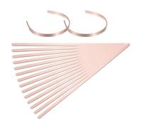 sourcing map 18Pcs Bracelet Blanks, 3/16 x 6inch Bangle Blanks Cuff Bracelet Blanks Copper for DIY Bracelet Jewelry Making(Rose Gold, 1mm Thick)