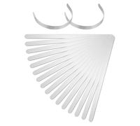 sourcing map 18Pcs Bracelet Blanks, 3/8 x 6inch Bangle Blanks Cuff Bracelet Blanks Stainless Steel for DIY Bracelet Jewelry Making(Silver, 1mm Thick)