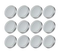 sourcing map 18Pcs Mason Jar Lids, 86mm/3.39" Regular Mouth Tin Plate Caps Leak Proof for Canning Jars Kitchen Storage, Silver
