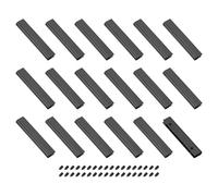 sourcing map 18Pcs Metal Belt Buckle End Tips, 0.75" Wide Rectangle Webbing Zipper Tips Clip Buckles with Screws for DIY Sewing Craft Purse Belt Repair, Metallic Black