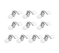 sourcing map 18Pcs Rigid Pipe Straps, 8mm(0.31") 201 Stainless Steel 2 Hole U-Shaped Bracket Tube Hanger Pipe Clamps for Fixing Pipe Cable