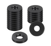 sourcing map 18Pcs Rubber Washers, 1/2 OD x 1/4 ID x 0.06" Thickness Flat Washers for Bolts Spacers, Shower Head, Plumbing, Hose Connecting