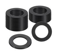 sourcing map 18Pcs Rubber Washers, 1 9/16 OD x 1 ID x 0.1" Thickness Flat Washers for Bolts Spacers, Shower Head, Plumbing, Hose Connecting