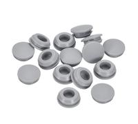 sourcing map 18Pcs Silicone Plugs, Rubber Round Snap in Locking Hole Plugs for 12-13mm Hole, Hole Stoppers Waterproof Hole Plug for Metal Tube, Furniture End Caps Inserts, Grey
