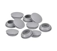 sourcing map 18Pcs Silicone Plugs, Rubber Round Snap in Locking Hole Plugs for 20-22mm Hole, Hole Stoppers Waterproof Hole Plug for Metal Tube, Furniture End Caps Inserts, Grey