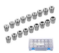 sourcing map 18pcs Spring Collet Chuck ER32 3mm-20mm 65Mn Spring Steel Precision Router Collets for CNC Engraving Milling Lathe Tool
