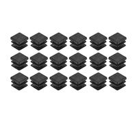 sourcing map 18Pcs Square Plastic Plugs, 18 x 18mm/0.71 x 0.71inch PE Pipe Tubing End Caps for 14-16mm/0.55-0.63inch Square Tube Furniture Chair Leg, Black