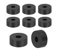 sourcing map 18Pcs Thick Rubber Spacer, 1 Inch OD x 11/32 Inch ID x 3/8 Inch Thickness Black Round Rubber Bushings Anti Vibration Flat Washers for Home Industrial Machinery(25 x 8.5 x 10mm)