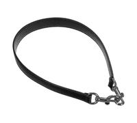 sourcing map 19.29 Inch PU Leather Short Bag Strap with Clasp, Purse Handles Handbags Replacement Straps for Clutch Bag Underarm Bags, Black, Grey Buckle