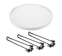 sourcing map 19.7" Charcuterie Board Resin Silicone Mold Tray Epoxy Mould Cutting Board Coffee Table with 3 Pcs Hairpin Legs for DIY Art Home Decoration (Round)