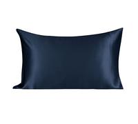 sourcing map 19 Momme Silk Envelope Pillowcases 1 Pack, Navy Blue 50x90cm | Silky Fabric Bed Pillow Covers, Pillowcases for Hair, Skin & Sleep