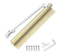 sourcing map 195mm/7.68" Spring Door Closer, Stainless Steel Automatic Door Closers with Adjustable Closing Speed for Home Self-Closing 5kg Door, Champagne Gold