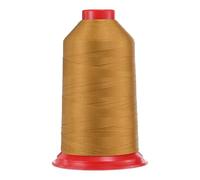 sourcing map 1968 Yards Bonded Nylon Sewing Thread Size 280D/3 Sewing-Heavy Duty Nylon Upholstery Thread Outdoor Thread for Leather Jeans and Weaving Craft Machine DIY Gold Tone