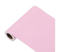sourcing map 197"x5.9" Soft Pink Wallpaper, Peel and Stick Wallpaper, Pink Contact Paper Solid Color Vinyl Self-Adhesive Wall Paper Decorative for Wall Covering