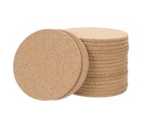sourcing map 198pcs Cork Coaster for Drinks, 4 Inches Round Cork Coasters Tea or Coffee Coaster for Cold Drink Wine Glass Cup Mug Office Home, Brown