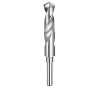 sourcing map 19mm Drill Bit 1/2" Reduced Shank Round 4241 High Speed Steel Uncoated (Bright) 118° Standard Point for Plastic Wood Copper Aluminum Iron Medium Soft Metal