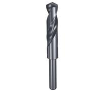 sourcing map 19mm Drill Bit 1/2" Reduced Shank Round 4341 High Speed Steel Nitriding Black 118° Standard Point for Plastic Wood Copper Aluminum Iron Medium Soft Metal