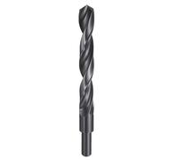sourcing map 19mm Drill Bit 13mm Reduced Shank Round 4241 High Speed Steel Nitriding Black 118° Standard Point for Plastic Wood Copper Aluminum Iron Medium Soft Metal