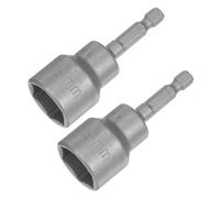 sourcing map 19mm Magnetic Hex Socket 64mm/2.52", 1/4" Hex Shank Magnetic Power Nut Driver Set CR-V Quick-Release Extensions for Impact Drill Nut Setters Socket Wrench Screw, 2 Pcs