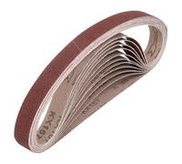 sourcing map 19mm x 305mm Sanding Belts, 10 Pcs 80 Grits Aluminum Oxide Abrasive Belt Sander File Belt for Woodworking, Metal Polishing, Knife Sharpener