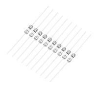 sourcing map 1A 250V Glass Fuse 3.6 x10mm Fast Blow Fuse with Lead for Home Appliances 10 Pcs, Silver Tone