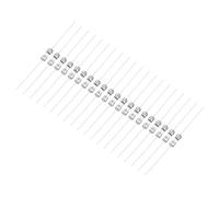 sourcing map 1A 250V Glass Fuse 3.6 x10mm Fast Blow Fuse with Lead for Home Appliances 20 Pcs, Silver Tone